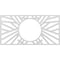 Ekena Millwork Hoover Architectural Grade PVC Pierced Ceiling Medallion, 16"W x 8"H x 5 7/8"ID x 1/2"P, Unfinished CMPP16X08HO - alternate 1